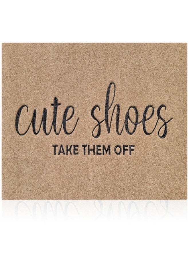 AOAOPQ Indoor for Front Door Welcome Mat Outdoor Large 24"x 36" for Outside Home Entry Cute Shoes Door Entryway Non Slip Entrance Mats to Bedroom Bathroom Shoe Scraper Easy to Clean Doormat Brown - Image 1