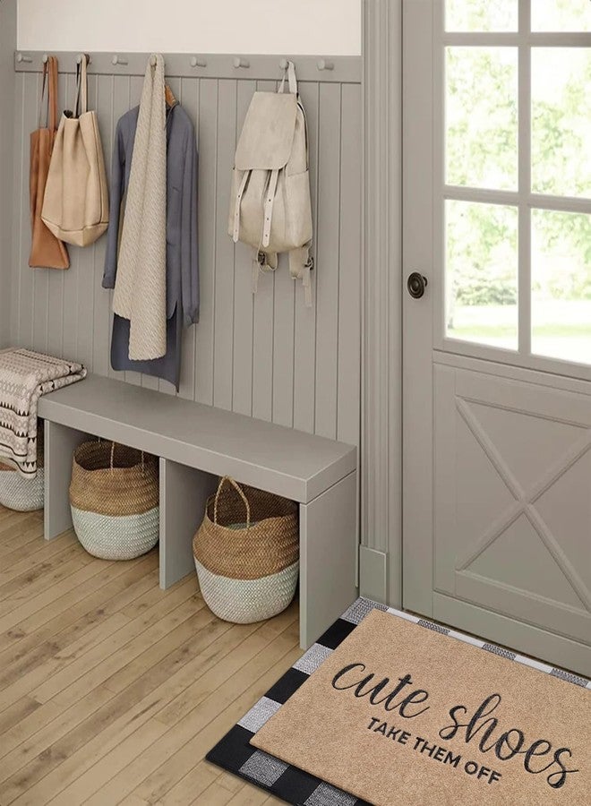 AOAOPQ Indoor for Front Door Welcome Mat Outdoor Large 24"x 36" for Outside Home Entry Cute Shoes Door Entryway Non Slip Entrance Mats to Bedroom Bathroom Shoe Scraper Easy to Clean Doormat Brown - Image 5