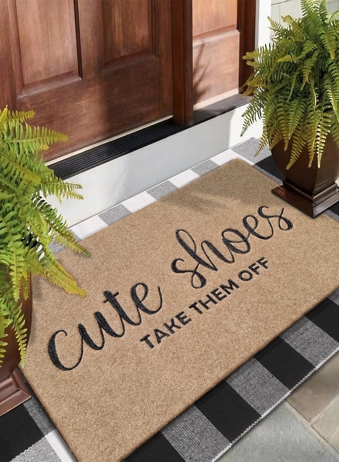 AOAOPQ Indoor for Front Door Welcome Mat Outdoor Large 24"x 36" for Outside Home Entry Cute Shoes Door Entryway Non Slip Entrance Mats to Bedroom Bathroom Shoe Scraper Easy to Clean Doormat Brown - Image 4