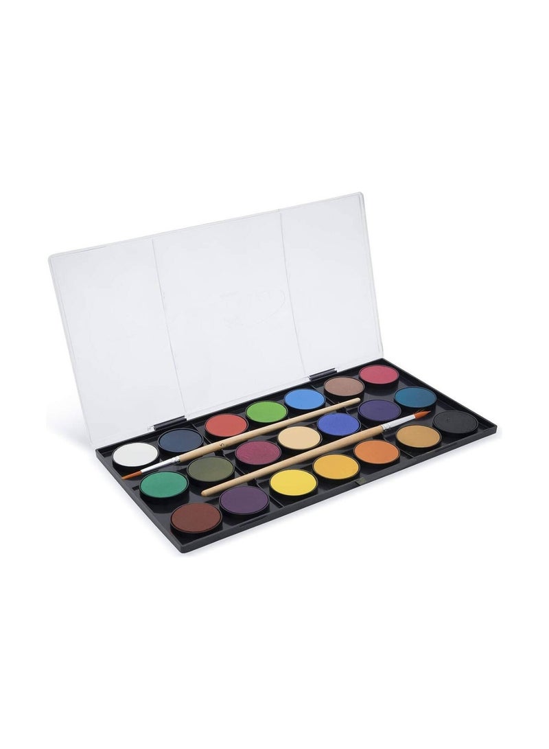 FABER-CASTELL 21-Piece Watercolour Cake With Two Paint Brushes For Watercolour Paintings - Image 3