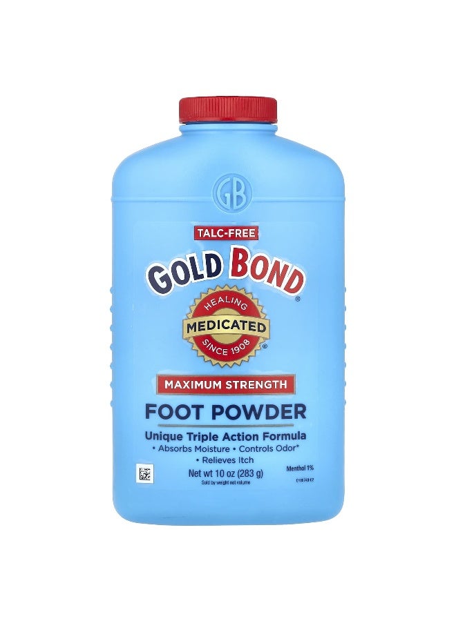 Gold Bond, Medicated, Foot Powder, Maximum Strength, 10 oz (283 g) - Image 1