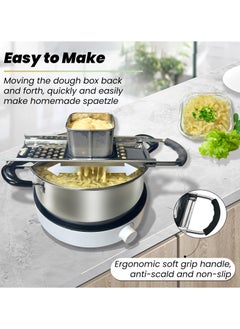 Beauenty Pasta Makers, Premium Grade Stainless Steel Pasta Makers, Efficient Homemade Pasta Makers, Dishwasher Safe Spaetzle Noodle Maker with Comfort Handle  - Image 2