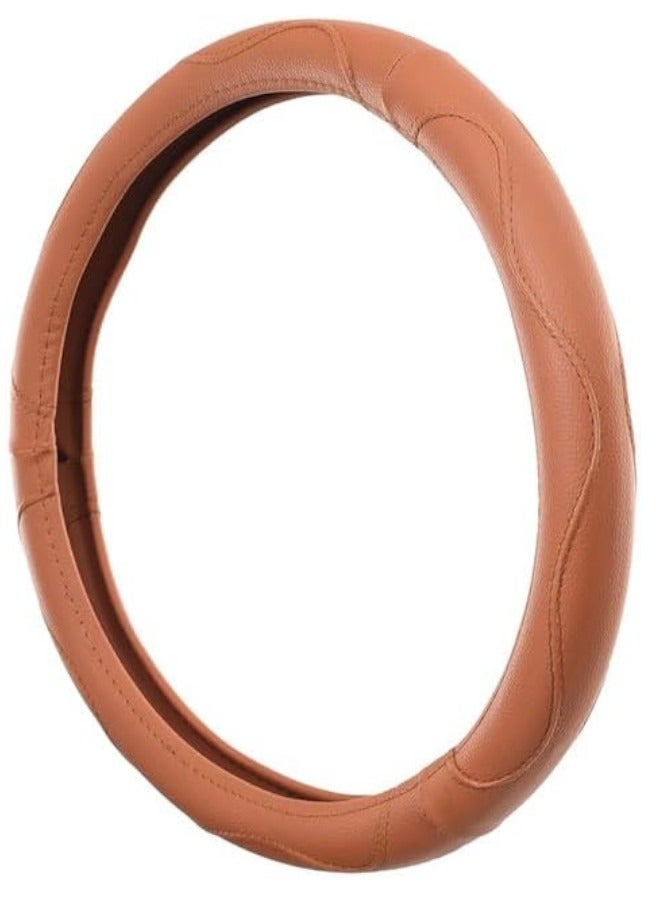 غطاء طارة دركسيون من الجلد - لون هافان - Image 1