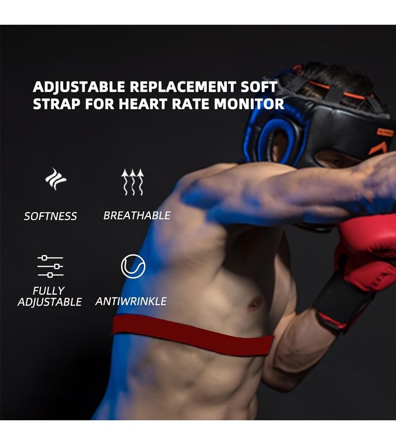 Adjustable Red Heart Rate Monitor Chest Strap Replacement for Polar H10 H9 H7 Sensors - Image 3