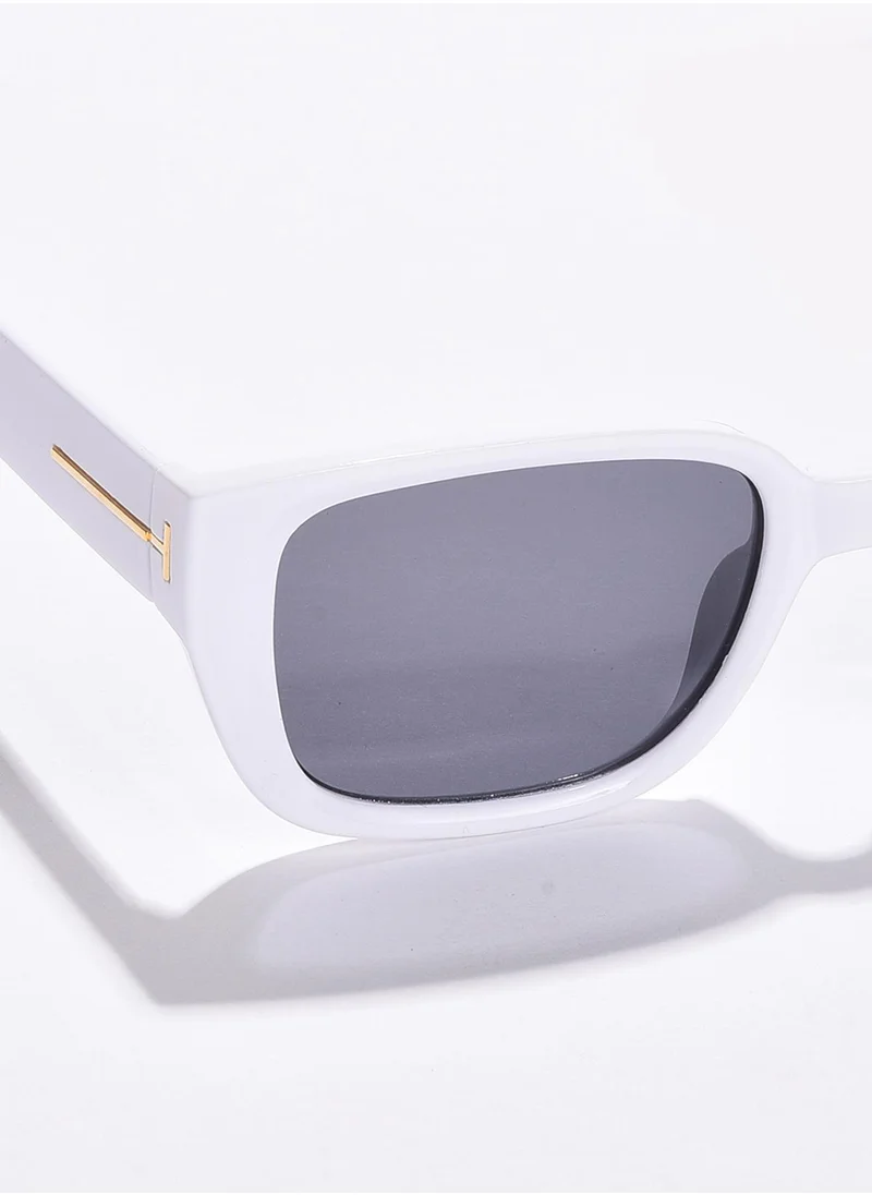 صوص هاوت Black Lens White Wayfarer Sunglasses