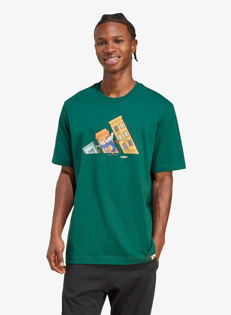 Adidas Doodle Hunt Skate Graphic T-Shirt