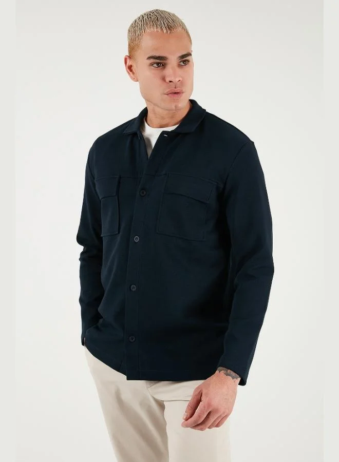 Buratti  Buratti Cotton Regular Fit Classic Collar Shirt with Chest Pocket Detail Men's SHIRT 5901220 for Men | Best Price UAE