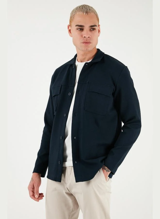 Buratti Cotton Regular Fit Classic Collar Shirt with Chest Pocket Detail Men's SHIRT 5901220