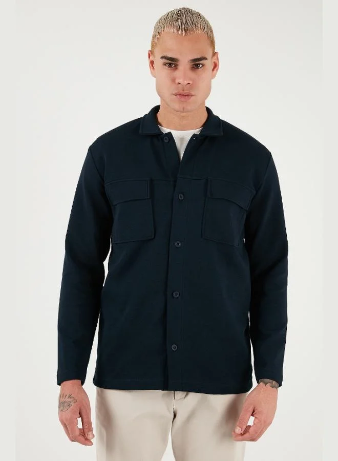 Buratti  Buratti Cotton Regular Fit Classic Collar Shirt with Chest Pocket Detail Men's SHIRT 5901220 for Men | Best Price UAE