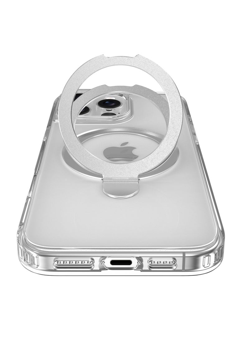 ديفيا كفر ايفون 16 برومكس ماج سيف شفاف مسكه【 جراب ايفون 16 برومكس 】مغناطيسي معتمد من اختبار السقوط من ارتفاع 2 متر؛ مصنوع من مواد فائقة الجودة TPU+PC مع دعامة مغناطيسية معدنية مدمجة - Image 4