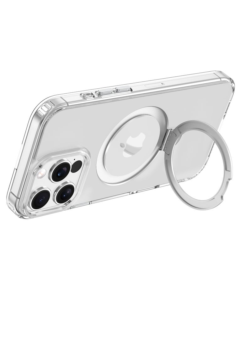 ديفيا كفر ايفون 16 برومكس ماج سيف شفاف مسكه【 جراب ايفون 16 برومكس 】مغناطيسي معتمد من اختبار السقوط من ارتفاع 2 متر؛ مصنوع من مواد فائقة الجودة TPU+PC مع دعامة مغناطيسية معدنية مدمجة - Image 5