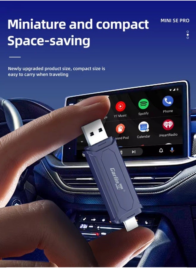 CarlinKit MINI SE Pro Wireless CarPlay Android Auto USB Dongle Smart Wireless Adapter WiFi Bluetooth Auto Connection Upgrade - pzsku/Z8C509F33027DB526D17DZ/45/_/1737097040/93fc07d1-af4c-42db-a573-8b255f6fb970