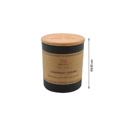 WAABI-SAABI WaabiSaabi Grapefruit Garden Scented Jar Candle BitterSweet with a Touch of Citrus Bamboo Lid Paraffin Wax Premium Fragrance for Gifting Aromatherapy Home Dcor 40 Hour Burn Time - Image 2