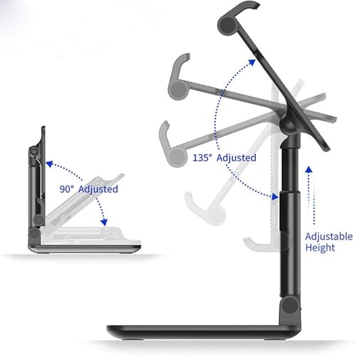 smars® Adjustable & Foldable Mobile Phone Stand Tab Holder for Table Desktop Home Office Compatible with Universal Smartphones and Tablets - Image 4