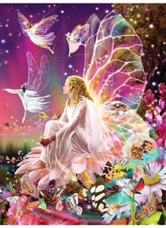 KASTWAVE DIY Painting Kits, KASTWAVE 5D Resin Full Drill Diamond Butterfly Fairy Diamond Mosaic Craft Full Diamond Painting Kit by Numbers Diamonds Painting Kits for Kids DIY for Gift and Home Wall Decor  - Image 1
