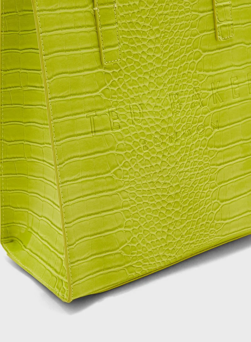 Ted Baker Reptcon Croc Small Icon Tote Bag