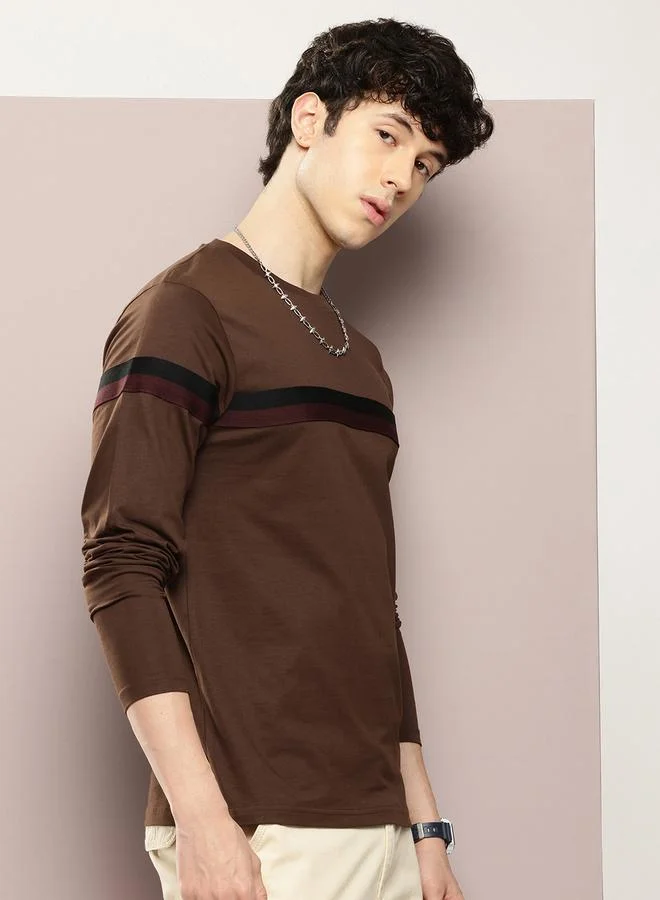 ديلينجر تيشيرت بأكمام طويلة وقصة عادية للرجال