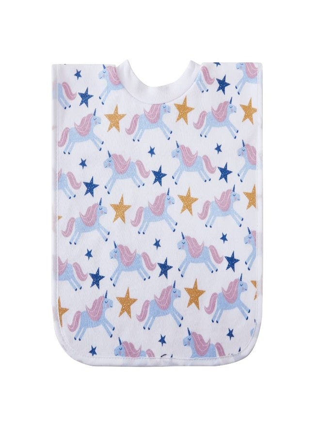 Big Softies Popover Bibs-Unicorn|Printed & Applique Embroidery|Soft Stretchable Rib Neck|Blended Cotton|Ultra Soft & Super Absorbent|For Drooling, Teething & Feeding|For Girls 6-36 Months|Pack of 3 - Image 5