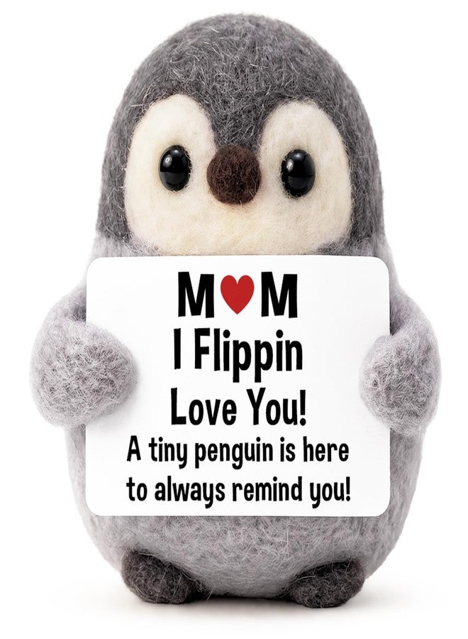 SUCHAGIFT Gifts for Mom from Daughter, Son - Cute Mothers Day, Birthday Gifts for Mom Ideas for Moms Women - Handmade Wool Felt Penguin, Felted Crochet Doll Animal Felting - Image 1