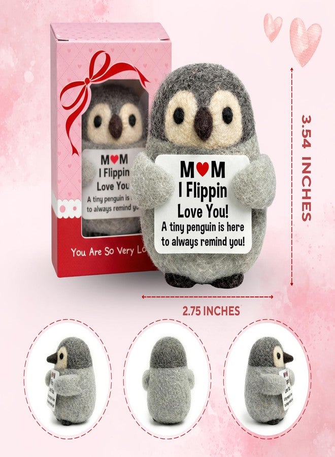 SUCHAGIFT Gifts for Mom from Daughter, Son - Cute Mothers Day, Birthday Gifts for Mom Ideas for Moms Women - Handmade Wool Felt Penguin, Felted Crochet Doll Animal Felting - Image 5