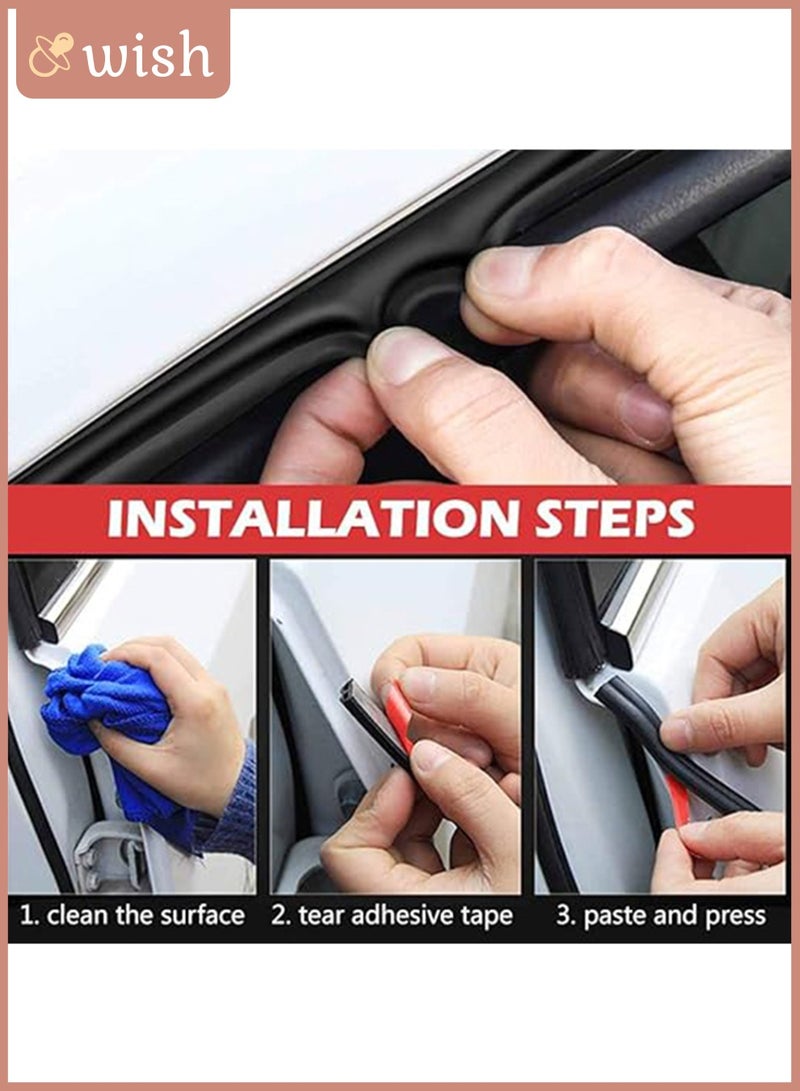 Wish Self Adhesive Automotive Rubber Weather Draft Seal Strip Weatherstrip for Car Window Door Weatherstrip  - Image 3