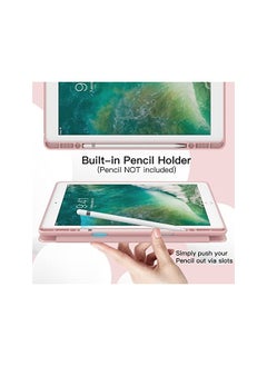 Jetech Case for iPad Pro 12.9 Inch (2015/2017 Model, 1st/2nd Generation) with Pencil Holder, Slim Tablet Cover with Soft TPU Back, Auto Wake/Sleep (Rose Gold)  - Image 4