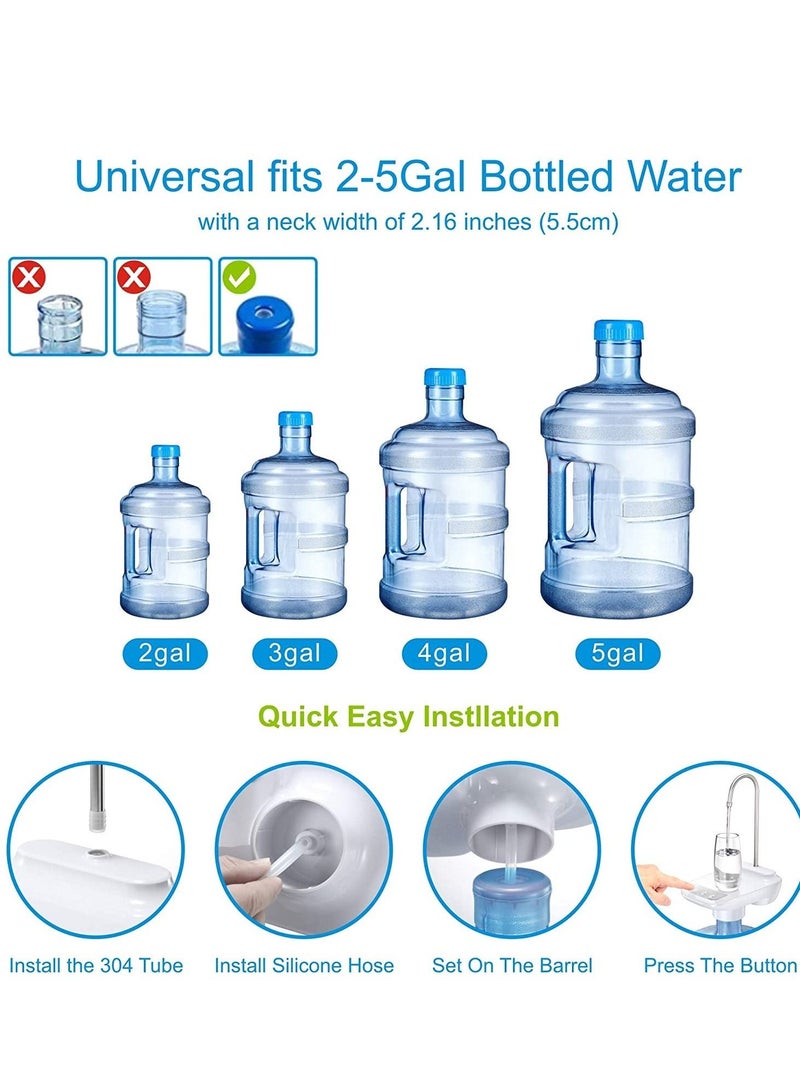إلترازون Water Pump for  Water Bottle Dispenser Electric Water Pump Automatic Water Bottle Pump Dispenser for 5 Gallon Bottle(White - Image 5