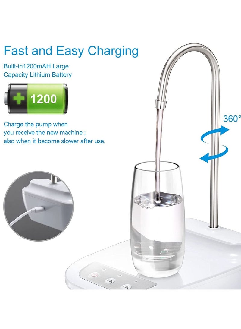 إلترازون Water Pump for  Water Bottle Dispenser Electric Water Pump Automatic Water Bottle Pump Dispenser for 5 Gallon Bottle(White - Image 1