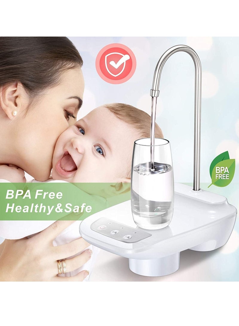 إلترازون Water Pump for  Water Bottle Dispenser Electric Water Pump Automatic Water Bottle Pump Dispenser for 5 Gallon Bottle(White - Image 3