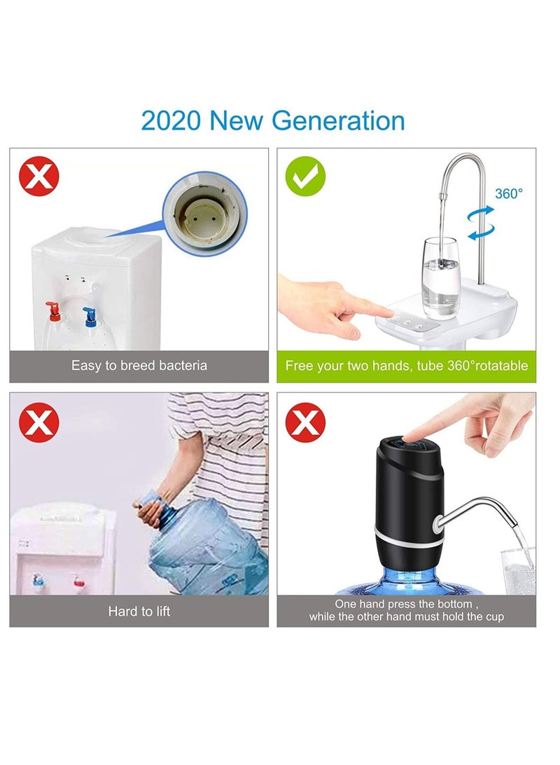إلترازون Water Pump for  Water Bottle Dispenser Electric Water Pump Automatic Water Bottle Pump Dispenser for 5 Gallon Bottle(White - Image 4