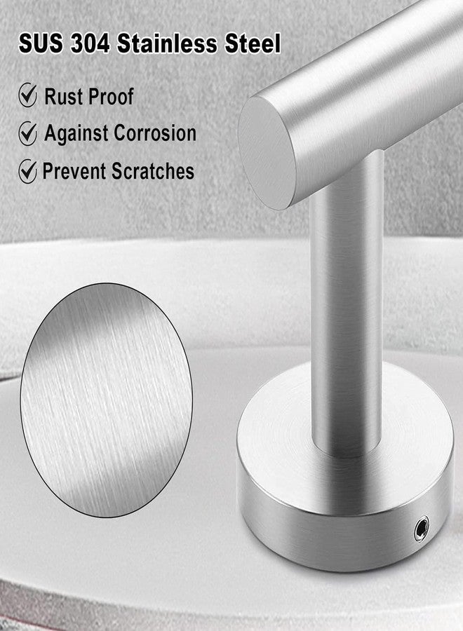 Toptowel طقم أدوات الحمام توبتاول 15 مجموعة 24 بوصة من النيكل المصقول، يتضمن 3 قطع قضيب منشفة 24 بوصة، 6 قطع خطاف رداء، 3 قطع حلقة منشفة، 3 قطع حامل ورق تواليت - Image 5