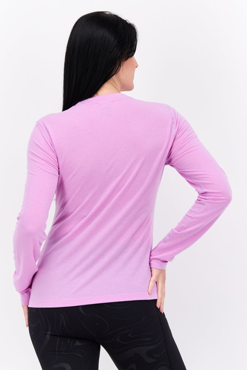 Brooks Women Sportswear Fit Brand Logo Running Top, Purple  - Image 3