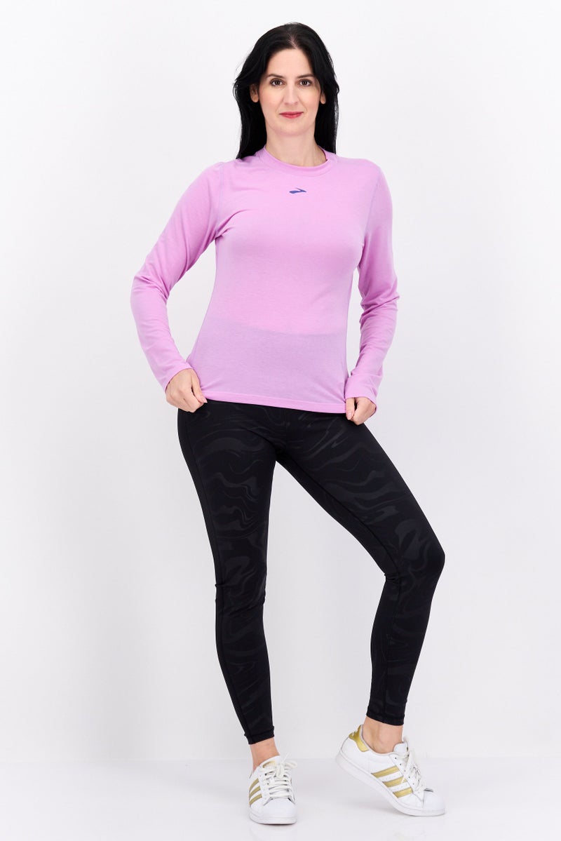 Brooks Women Sportswear Fit Brand Logo Running Top, Purple  - Image 4