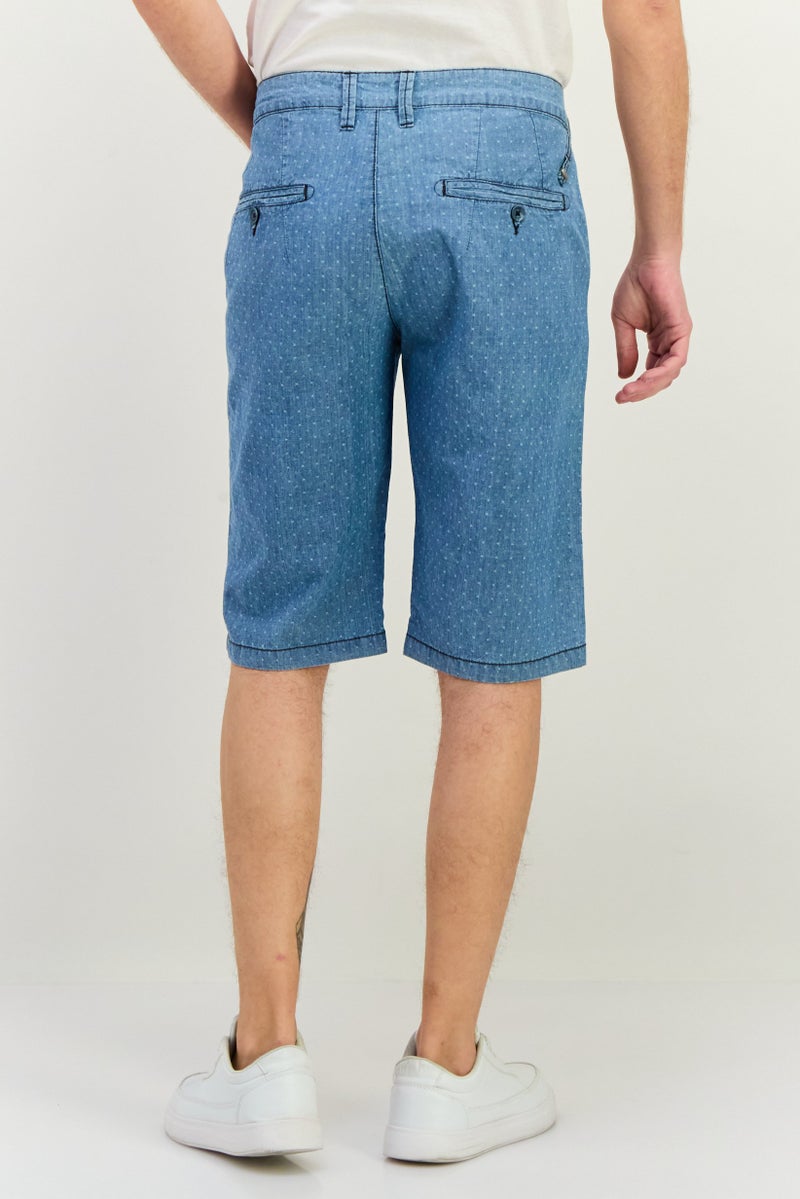 GAS Men Allover Print Basic Shorts, Light Blue - Image 2