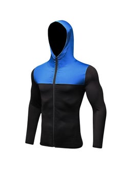 Loquat Men Quick Dry Breathable Running Tracksuit Black/Blue  - Image 1