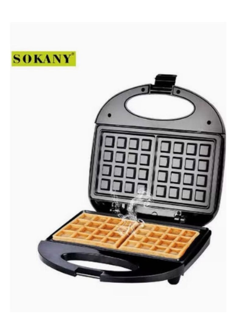 sokany Waffle Maker 750 W SK-113 Black  - Image 1