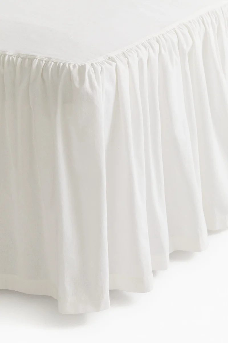 اتش اند ام شرشف فردي مكشكش لجوانب السرير من مزيج القطن