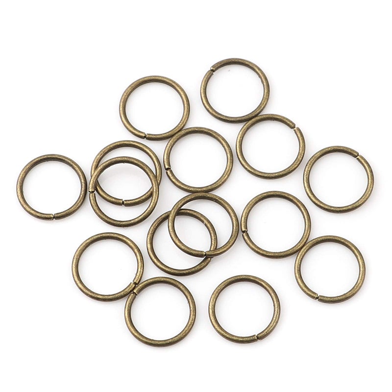 HDSupplies 200 Pieces  12mm Jump Rings Antique Bronze  16 Gauge 12mm Thickness