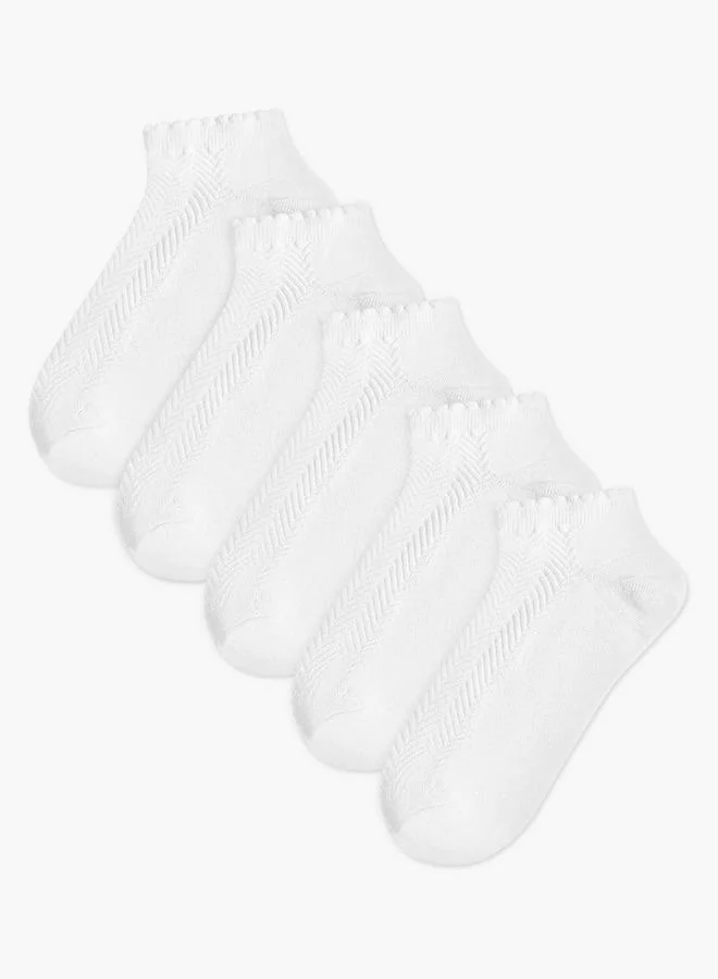 فلورا بيلا من شو إكسبرس Pack Of 5 Ankle Length Cotton Socks