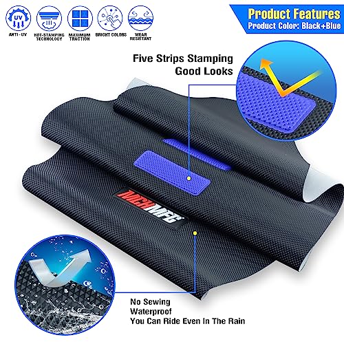 MCHMFG Gripper Dirt Bike Seat Cover - Soft Non-Slip Dirt Bike Accessories Seat Cover - Universal Accessories for YZ125 YZ250 CRF50 KLX110 (Black-Blue) - Image 3