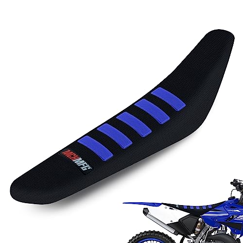 MCHMFG Gripper Dirt Bike Seat Cover - Soft Non-Slip Dirt Bike Accessories Seat Cover - Universal Accessories for YZ125 YZ250 CRF50 KLX110 (Black-Blue) - Image 1