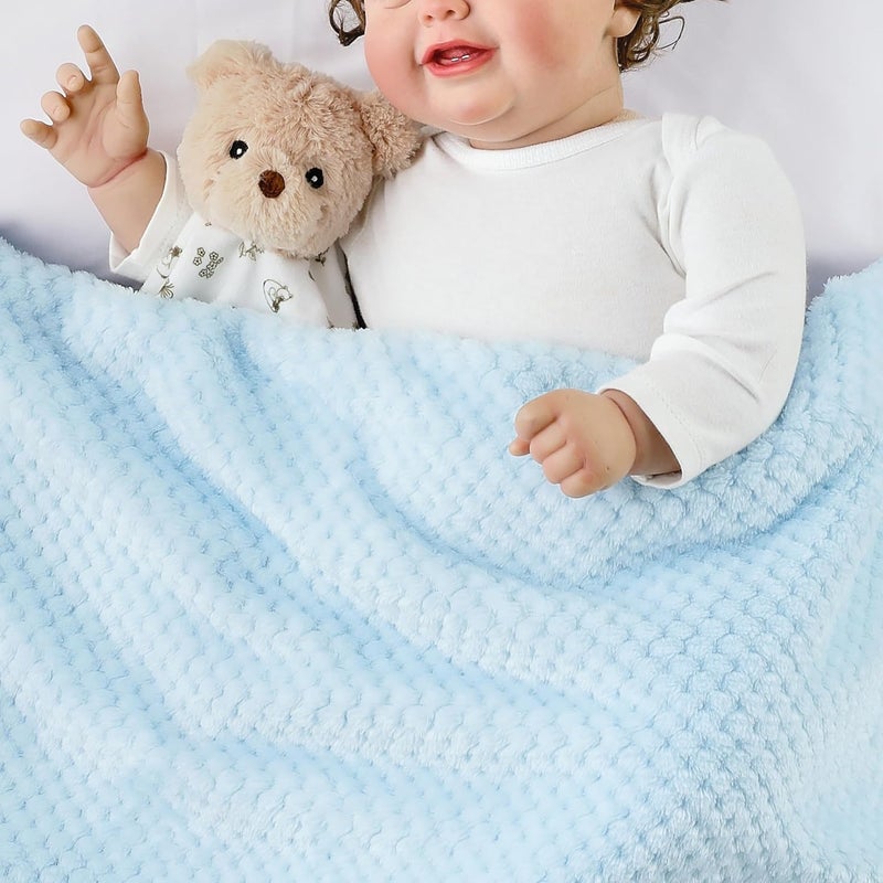 CREVENT Cozy Plush Baby Security Blanket, Soft Bear Lovey for Baby Girls and Boys, Comfort Blanket, Birthday Gift - Image 3