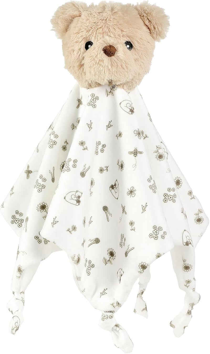 CREVENT Cozy Plush Baby Security Blanket, Soft Bear Lovey for Baby Girls and Boys, Comfort Blanket, Birthday Gift - Image 1