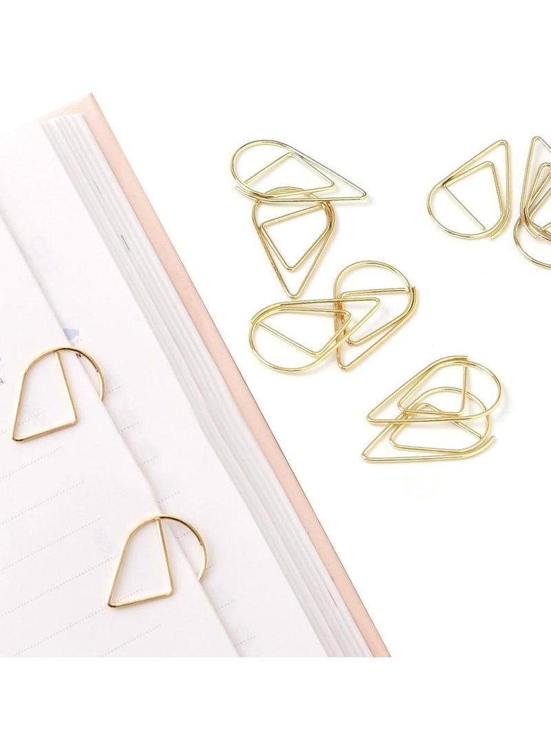 Oasisgalore - 200 Pieces Water Drop Paper Clips Teardrop Paperclip for Books Photos Posters Notes - Image 1