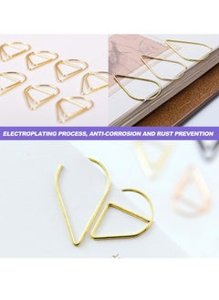 Oasisgalore 200 Pieces Water Drop Paper Clips Teardrop Paperclip for Books Photos Posters Notes  - Image 5