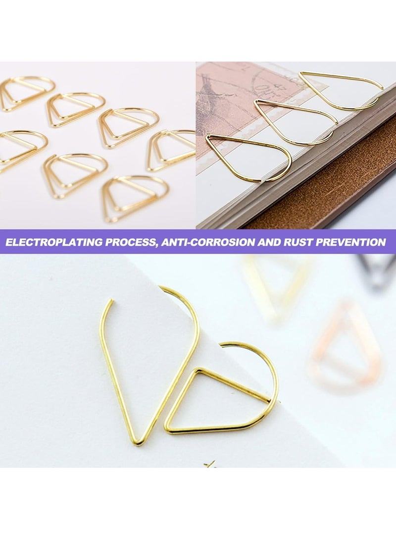 Oasisgalore - 200 Pieces Water Drop Paper Clips Teardrop Paperclip for Books Photos Posters Notes - Image 1