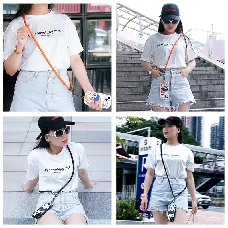 GadgetBite Phone Lanyard for Mobile Strap String Multipurpose Hand Wrist Strap Cross Body Shoulder Strap for Hands Free Carrying Keychain for Cellphone Camera Keys ID Cards USB Flash Drive - Orange - Image 4