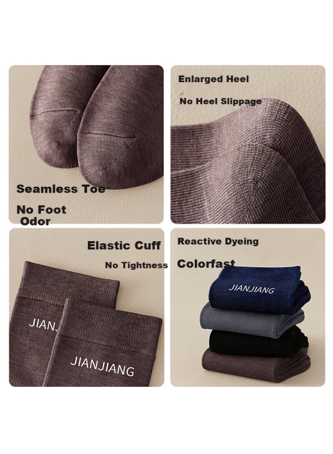 Athlete Jianjiang 7a Antibacterial Men's Mid-calf Socks Summer Business High-end Breathable Sports Socks 6 Pairs - Image 5