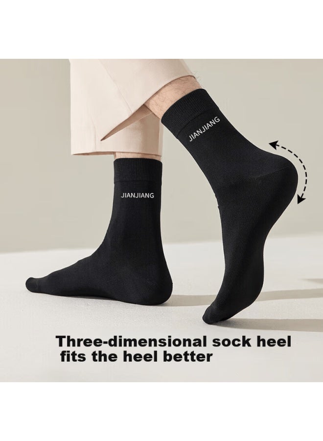 Athlete Jianjiang 7a Antibacterial Men's Mid-calf Socks Summer Business High-end Breathable Sports Socks 6 Pairs - Image 4