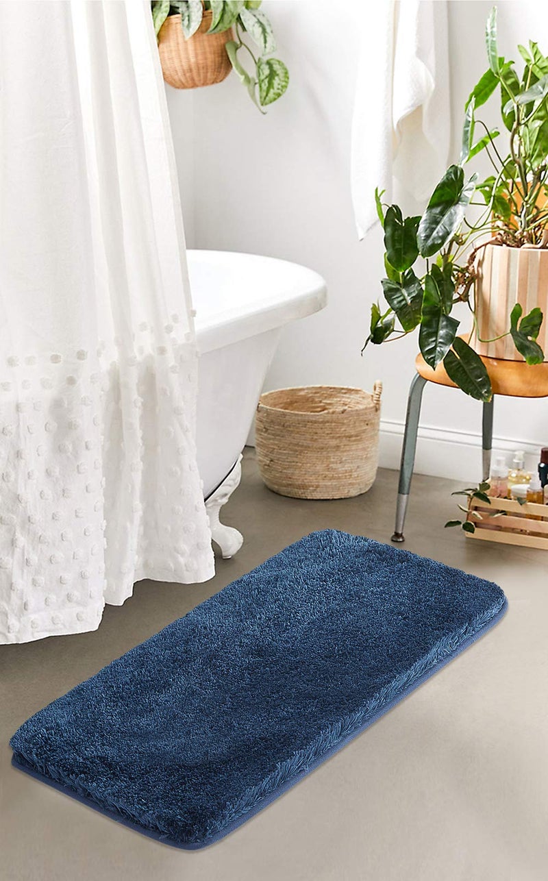 Suchtale Large Bathroom Rug Extra Soft and Absorbent Shaggy Mat (24 x 40, Navy) Machine Washable Microfiber, Non Slip, Luxury Floor Mat With Rubber Back - Image 2